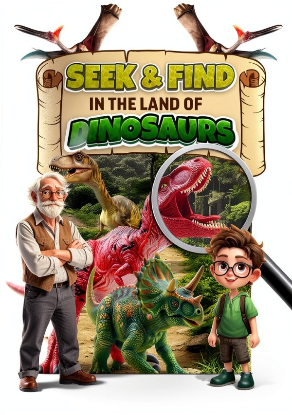 Seek and Find Prehistoric Puzzle Book by Kaleidokids for Ages 5-10-0